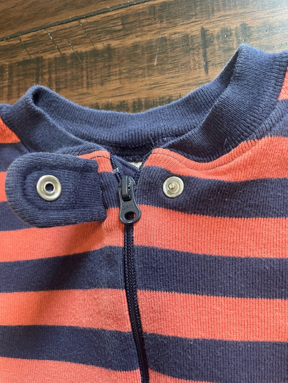 Hanna Andersson Bold Stripe Organic Cotton Zip Sleeper - Picture 9 of 11